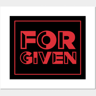 Forgiven  red print Posters and Art